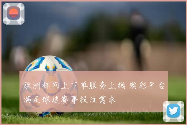 欧洲杯网上下单服务上线 购彩平台满足球迷赛事投注需求